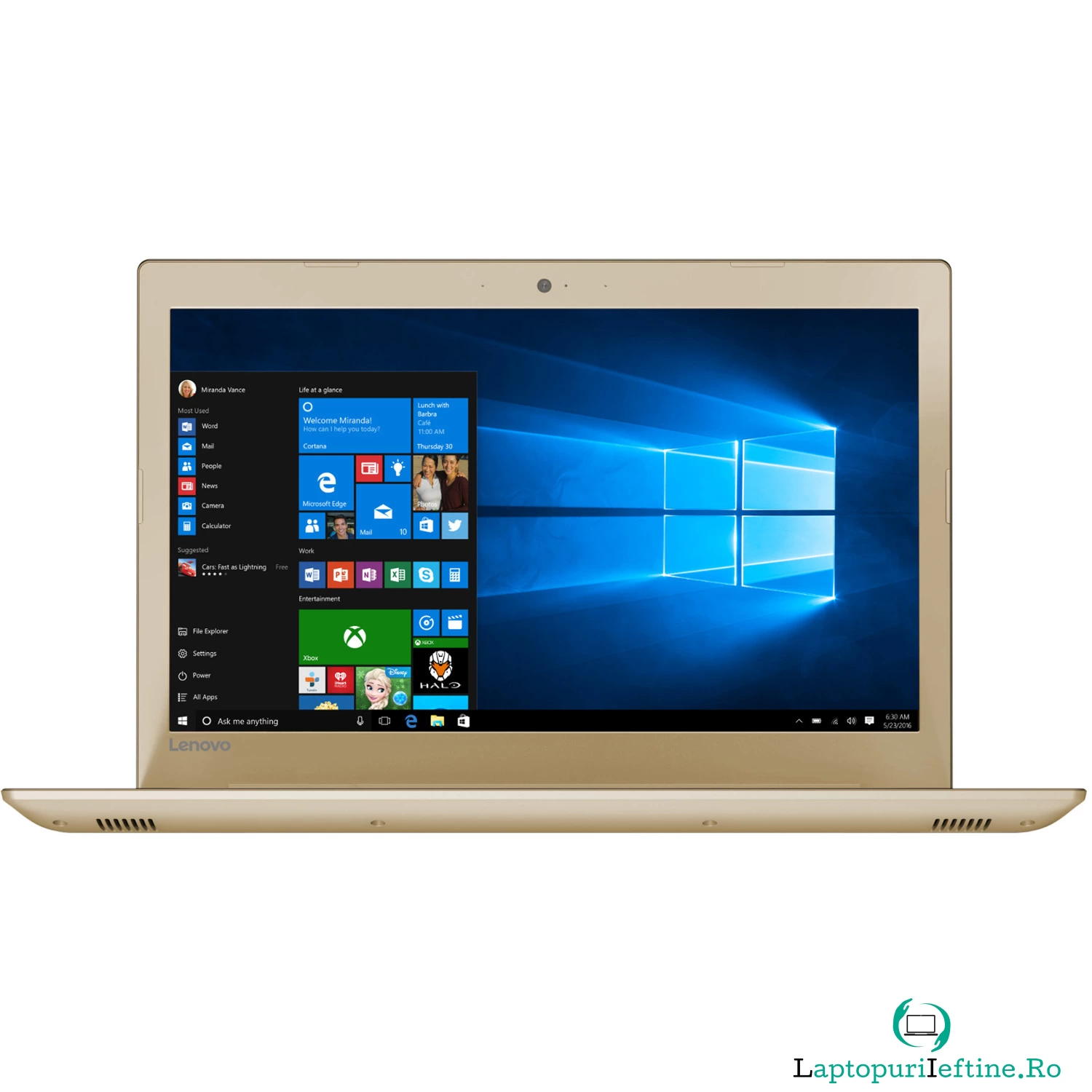 Laptop Lenovo 520-15IKB, Intel Core i3-7100U, 4GB DDR4, HDD 1TB, Intel HD Graphics, Windows 10 Home la 2,499.00 lei ron