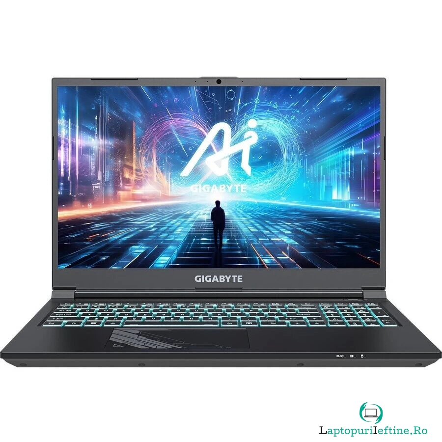 Gigabyte Laptop Gaming Gigabyte G5 2024, Intel Core i7-13620H, 15.6 inch FHD, 16GB RAM, 512GB SSD, nVidia RTX 4050 6GB, Free DOS, Negru