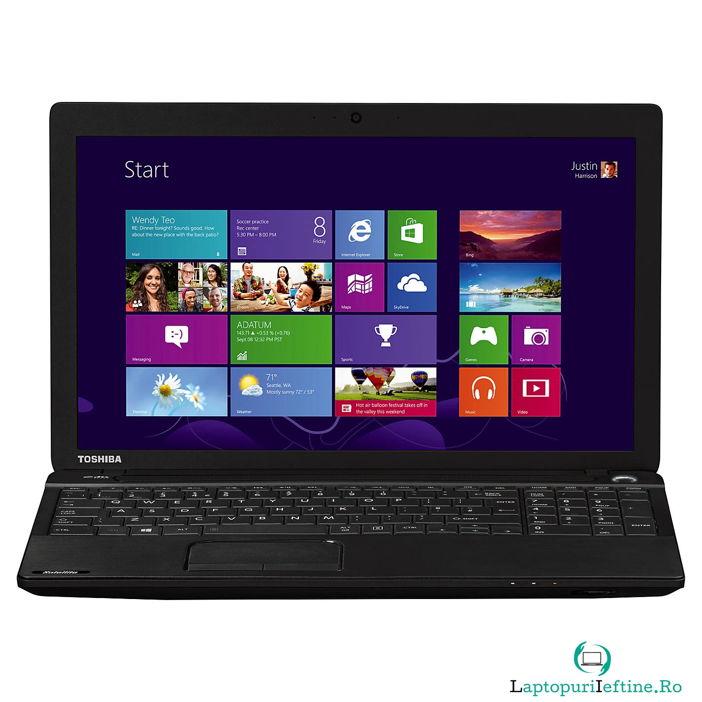 Laptop Toshiba C50-B-158, Intel Celeron N2840, 2GB DDR3, HDD 500GB, Intel HD Graphics, Windows 8