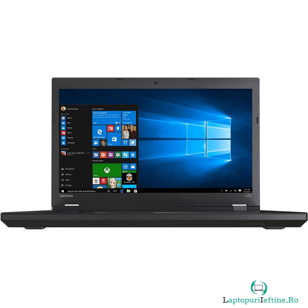 Laptop Lenovo ThinkPad L570, Intel Core i7-7500U, 8GB DDR4, SSD 256GB, Intel HD Graphics, Windows 10 Pro la 6,291.99 lei ron