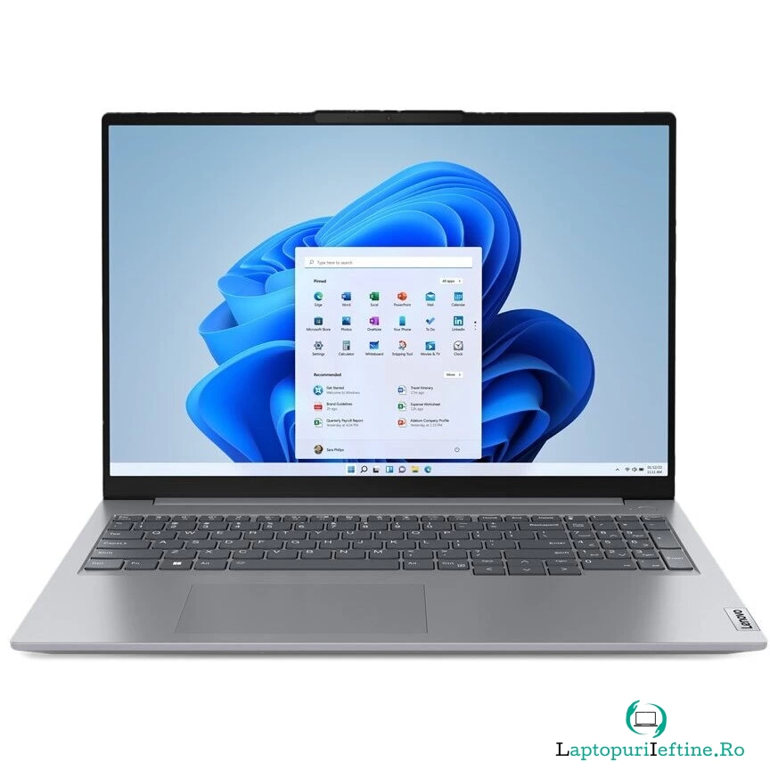 Lenovo Laptop Lenovo ThinkBook, Intel Core i3-1315U, 16 inch WUXGA, 8GB RAM, 512GB SSD, Windows 11 Pro, Gri