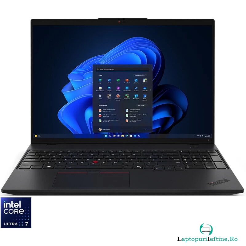 Laptop Lenovo 16&#039;&#039; ThinkPad L16 Gen 1, WUXGA IPS, Procesor Intel® Core™ Ultra 7 155U (12M Cache, up to 4.80 GHz), 32GB DDR5, 1TB SSD, Intel Graphics, Win 11 Pro, Black la 7,958.48 lei ron