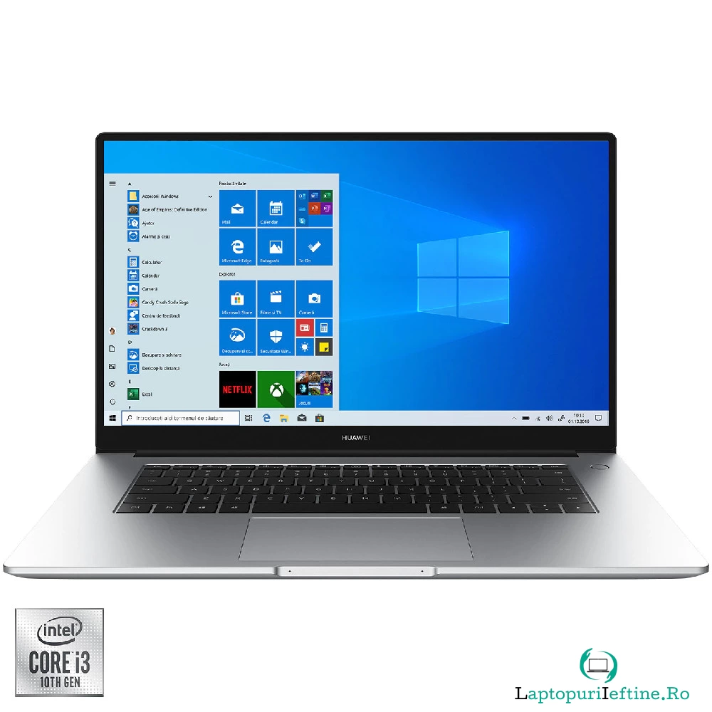 Laptop Huawei MateBook D15 2021, Intel® Core&trade; i3-10110U, 8GB DDR4, SSD 256GB, Intel® UHD Graphics, Windows 10 Home